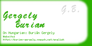 gergely burian business card